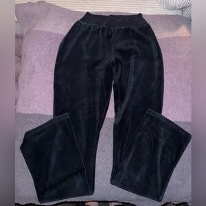 Black velour pants
